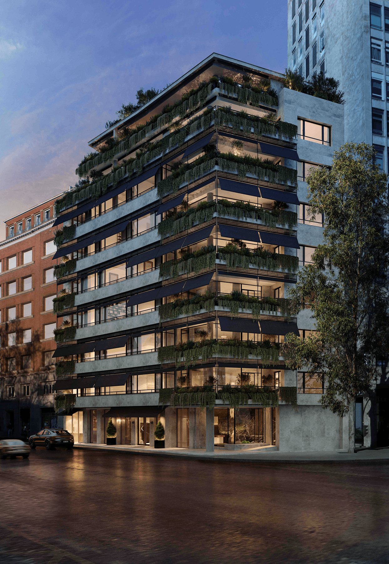 Cutting-edge building on Paseo de la Castellana